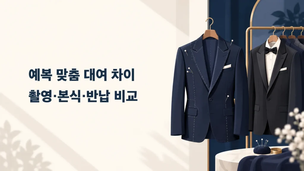 예복 맞춤 대여 차이 제목과 두 종류의 예복