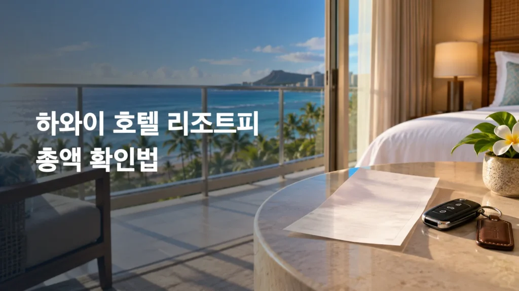 하와이 호텔 리조트피 제목 이미지