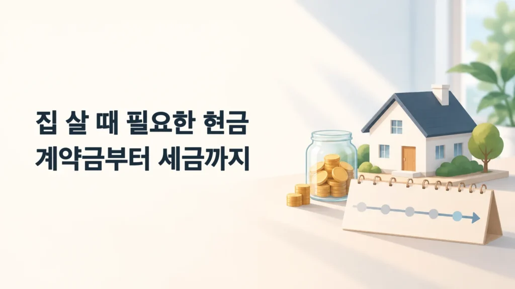 집 살 때 필요한 현금 제목 이미지