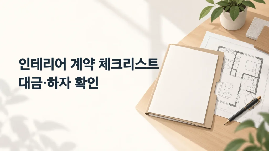 인테리어 계약 체크리스트 제목 이미지