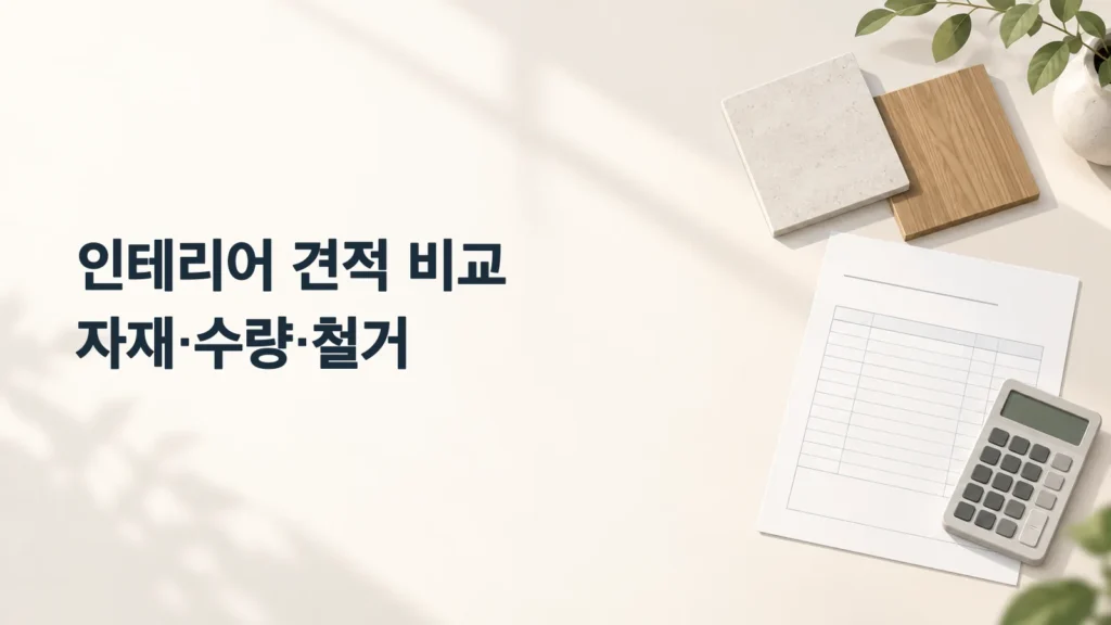 인테리어 견적 비교 제목 이미지