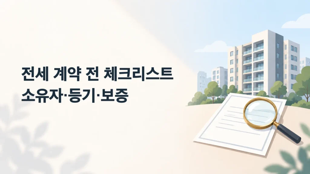 전세 계약 전 체크리스트 제목 이미지