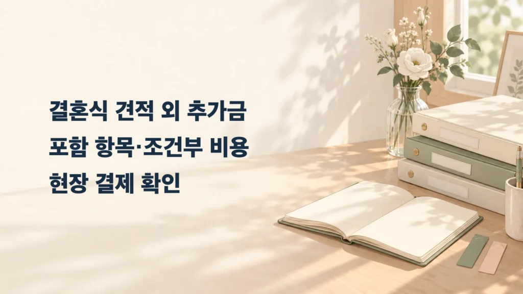 결혼식 견적 외 추가금 제목과 견적 서류·노트